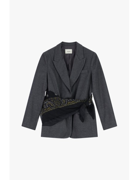 Blazer avec ceinture foulard nouée à la taille Dixie