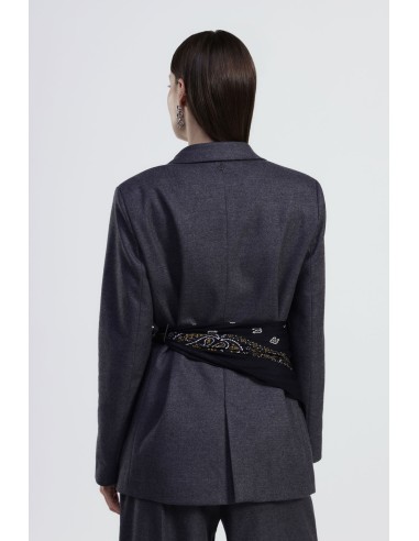 Blazer avec ceinture foulard nouée à la taille Dixie