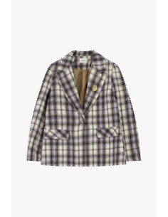 Geruite blazer met klepzakken en sierknopen Dixie 2