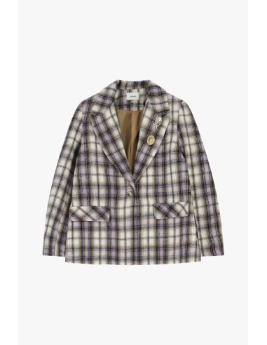 Geruite blazer met klepzakken en sierknopen Dixie