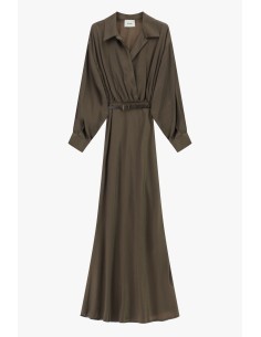 Robe longue avec ceinture et manches longues Dixie