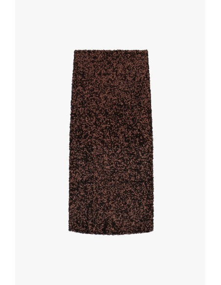 Jupe midi taille haute à paillettes Dixie
