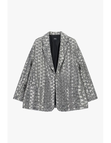 Blazer à motif géométrique, à boutonnage simple, coupe souple Dixie