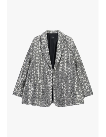Blazer à motif géométrique, à boutonnage simple, coupe souple Dixie