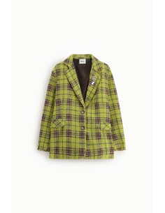 Dixie geruite blazer met éénknoopsluiting 2