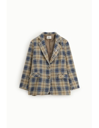 Dixie geruite blazer met éénknoopsluiting