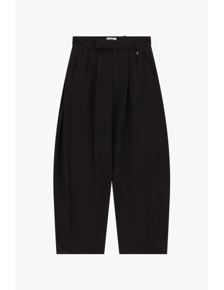 Wijde broek met hoge taille en plooien Dixie