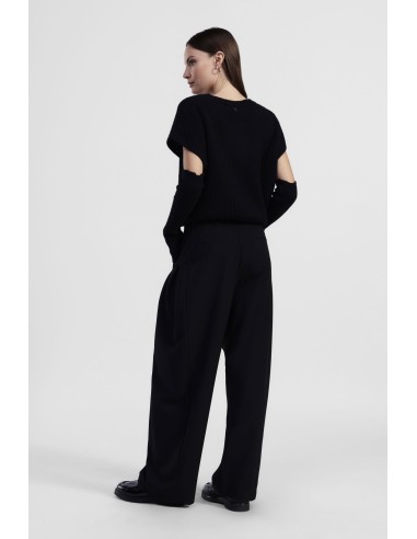Pantalon ample taille haute à pinces Dixie