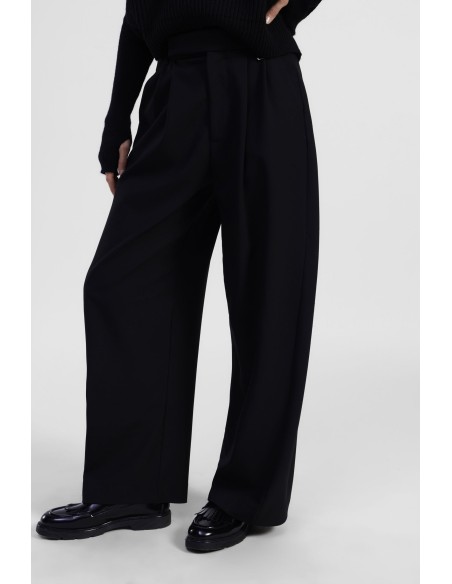 Pantalon ample taille haute à pinces Dixie