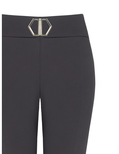 Technical Fabric Palazzo Trousers With Belt And Buckle Rinascimento