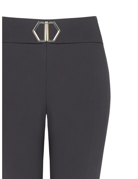 Technical Fabric Palazzo Trousers With Belt And Buckle Rinascimento