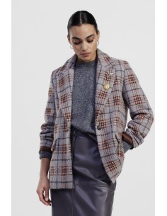Geruite blazer met revers en knopen Dixie 2