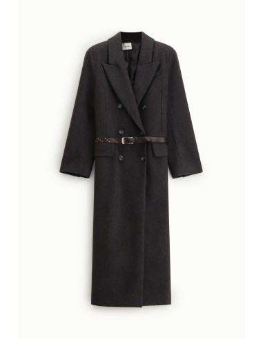 Manteau long croisé avec ceinture cloutée Dixie