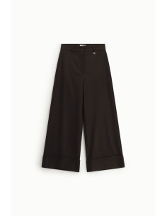 Dixie cropped palazzobroek met wijde pijpen en omslag 2