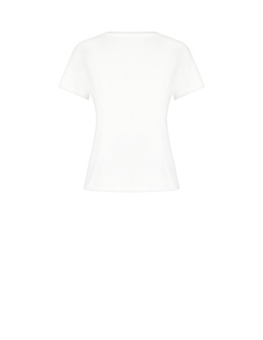 T-shirt regular en coton avec cœur brodé Rinascimento
