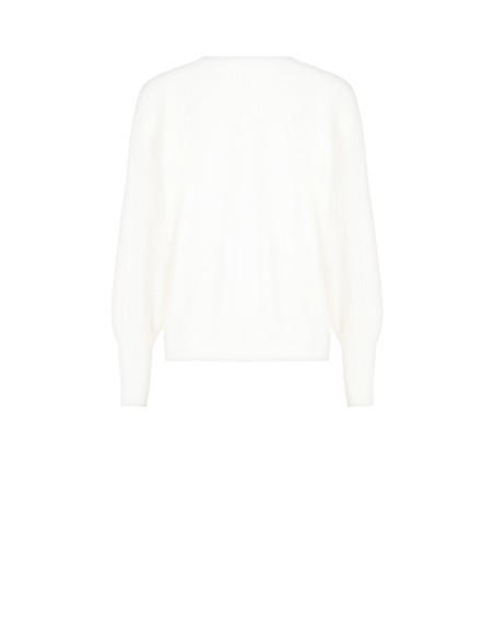Pull oversize avec petits boutons bijoux aux poignets Rinascimento
