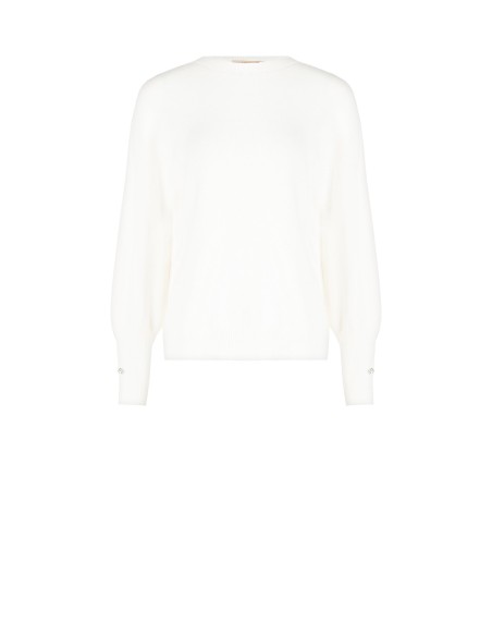 Oversized trui met juweelknopen aan de manchetten Rinascimento