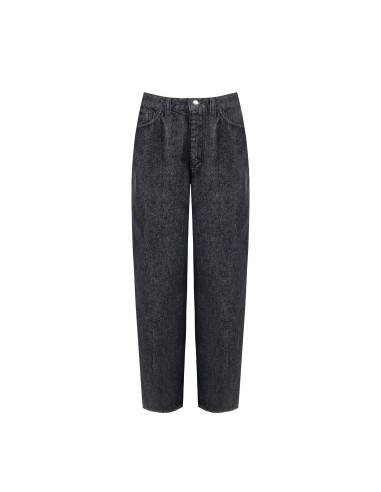 Jean wide leg avec étiquette logo sur la poche arrière Rinascimento