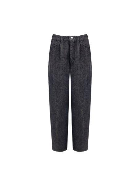 Wide-legjeans met logolabel op de achterzak van Rinascimento