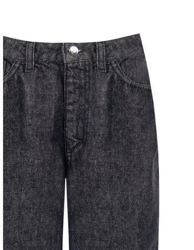 Wide-legjeans met logolabel op de achterzak van Rinascimento
