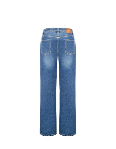 Straight jeans met logolabel op de achterzak Rinascimento
