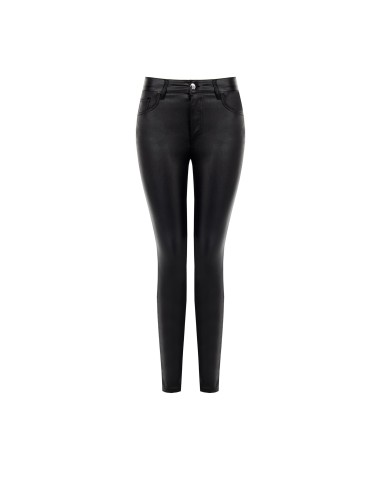 Skinnybroek van elastische stof met lederlook van Rinascimento