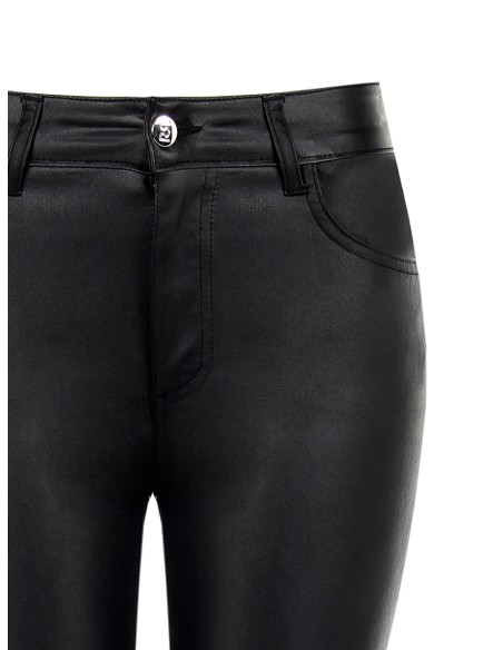 Pantalon skinny en tissu extensible effet cuir Rinascimento