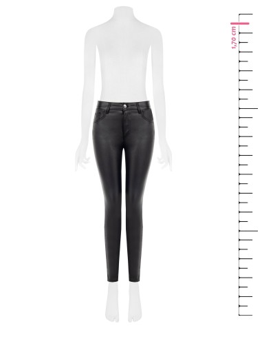 Pantalon skinny en tissu extensible effet cuir Rinascimento