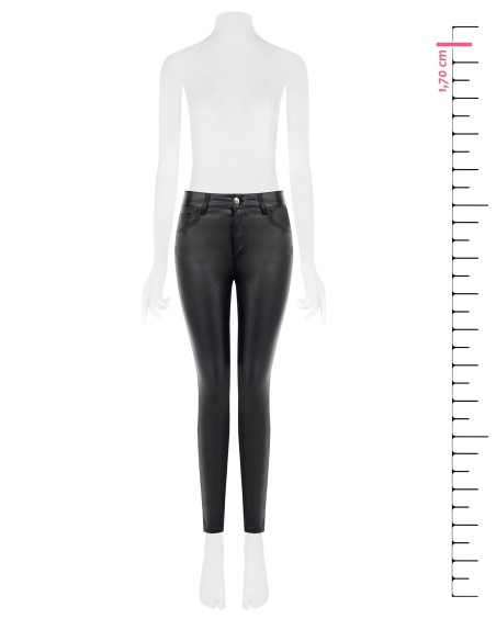 Pantalon skinny en tissu extensible effet cuir Rinascimento