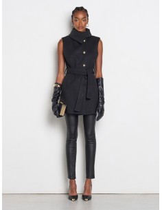 Skinnybroek van elastische stof met lederlook van Rinascimento