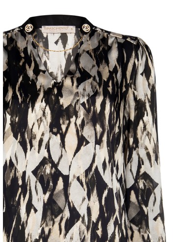 Blouse ample en satin avec boutons et chaîne amovibles Rinascimento