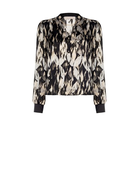 Blouse ample en satin avec boutons et chaîne amovibles Rinascimento