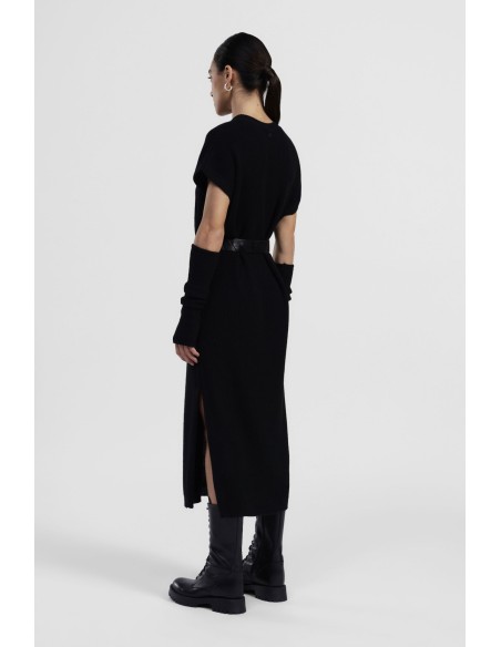 Robe midi côtelée avec fente latérale Dixie