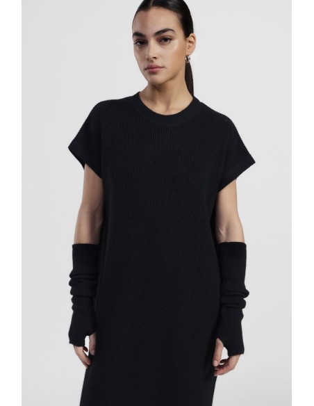 Robe midi côtelée avec fente latérale Dixie