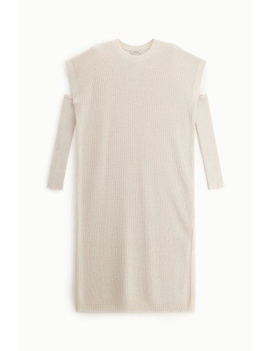Robe midi côtelée avec fente latérale Dixie