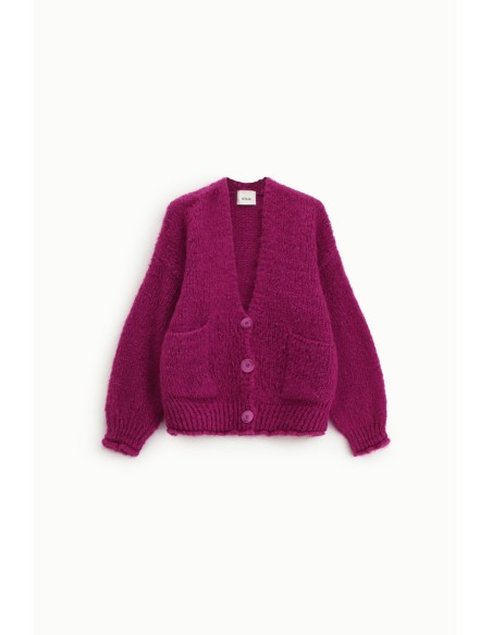 Cardigan avec confection grossière et poches avant Dixie