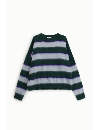 Dixie Soft Wide Striped Crew Neck Sweater (Pull à col ras du cou à larges rayures)