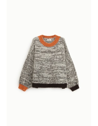 Pull col rond avec détails contrastants Dixie