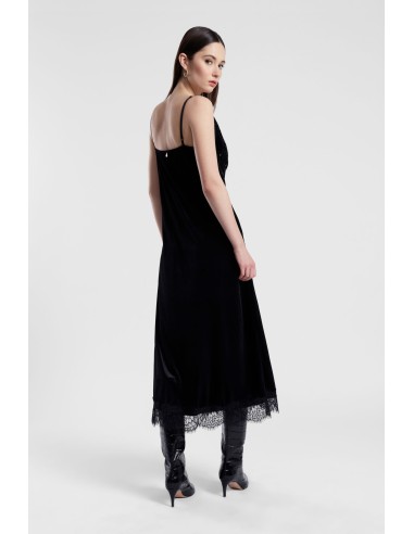 Robe midi à fines bretelles et détails en dentelle Dixie