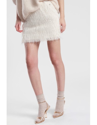 Korte rok met franjes en bontlook Dixie