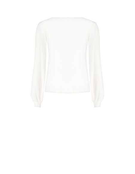 Blouse cintrée en georgette avec décolleté plongeant en V Rinascimento