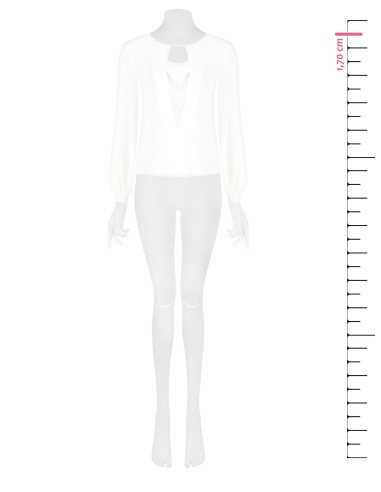 Blouse cintrée en georgette avec décolleté plongeant en V Rinascimento