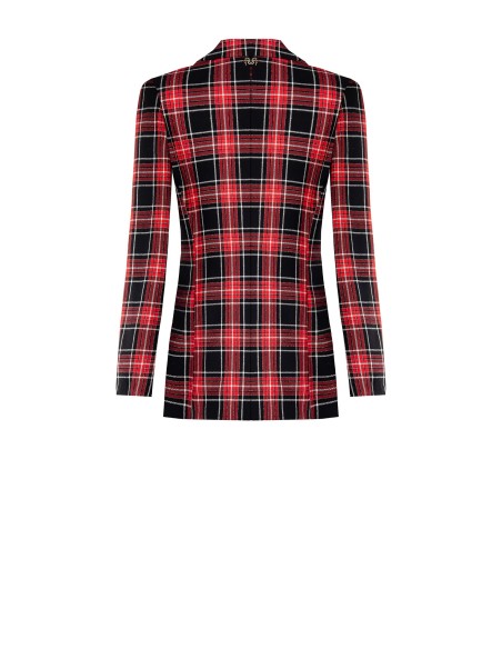 Veste blazer cintrée tartan avec fil lurex effet pailleté Rinascimento