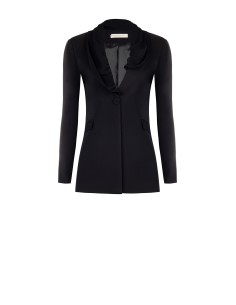 Veste blazer longue à revers en georgette Rinascimento 2
