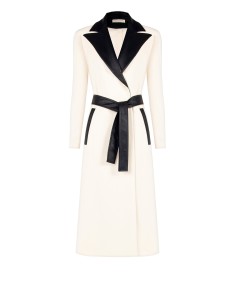 Manteau long en velours à revers avec ceinture en similicuir Rinascimento 2
