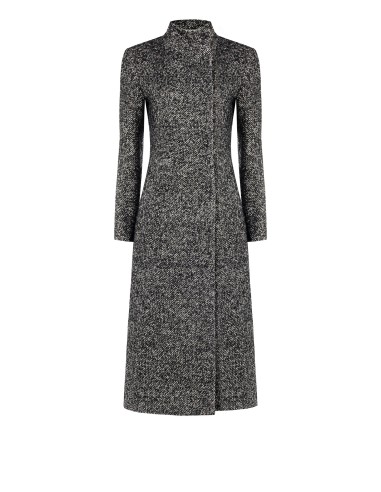 Manteau long cintré à chevrons avec boutons dissimulés Rinascimento