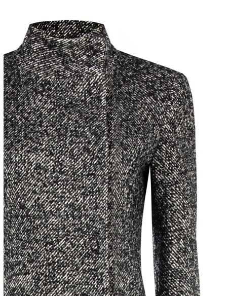 Manteau long cintré à chevrons avec boutons dissimulés Rinascimento