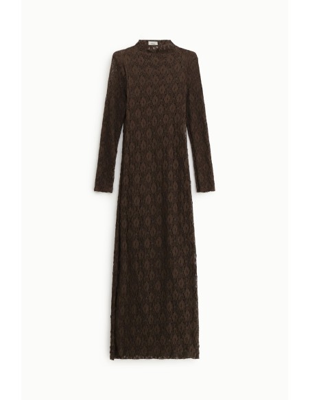 Robe longue en dentelle avec manches longues Dixie