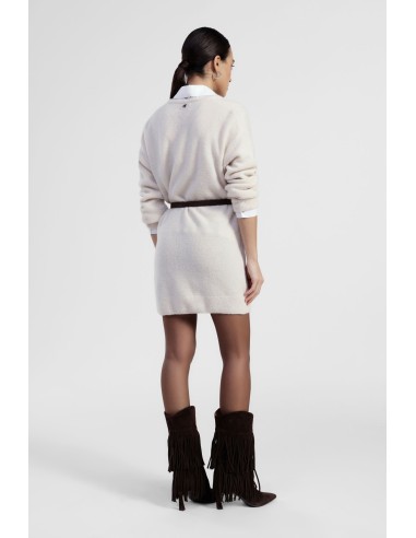 Korte jurk met riem en V-hals Dixie