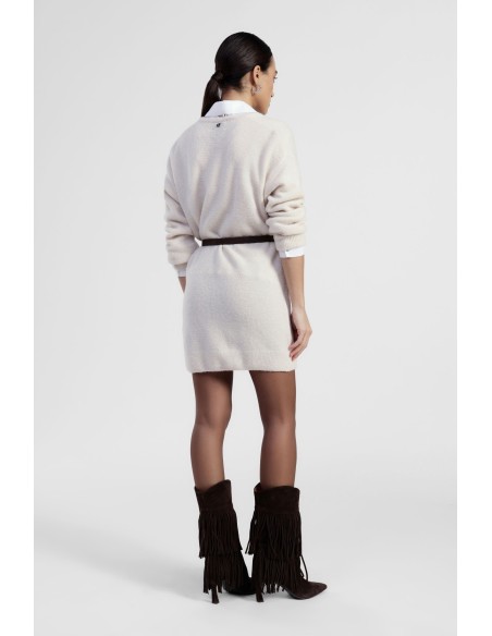 Robe courte avec ceinture et décolleté en V Dixie